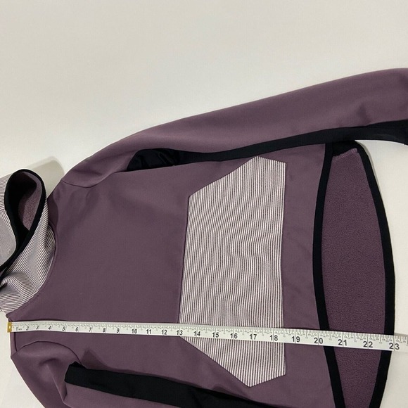 Nike Dri-Fit Girls Sweatshirt Hoodie Purple Black Striped Long Sleeve Size M - Picture 13 of 14